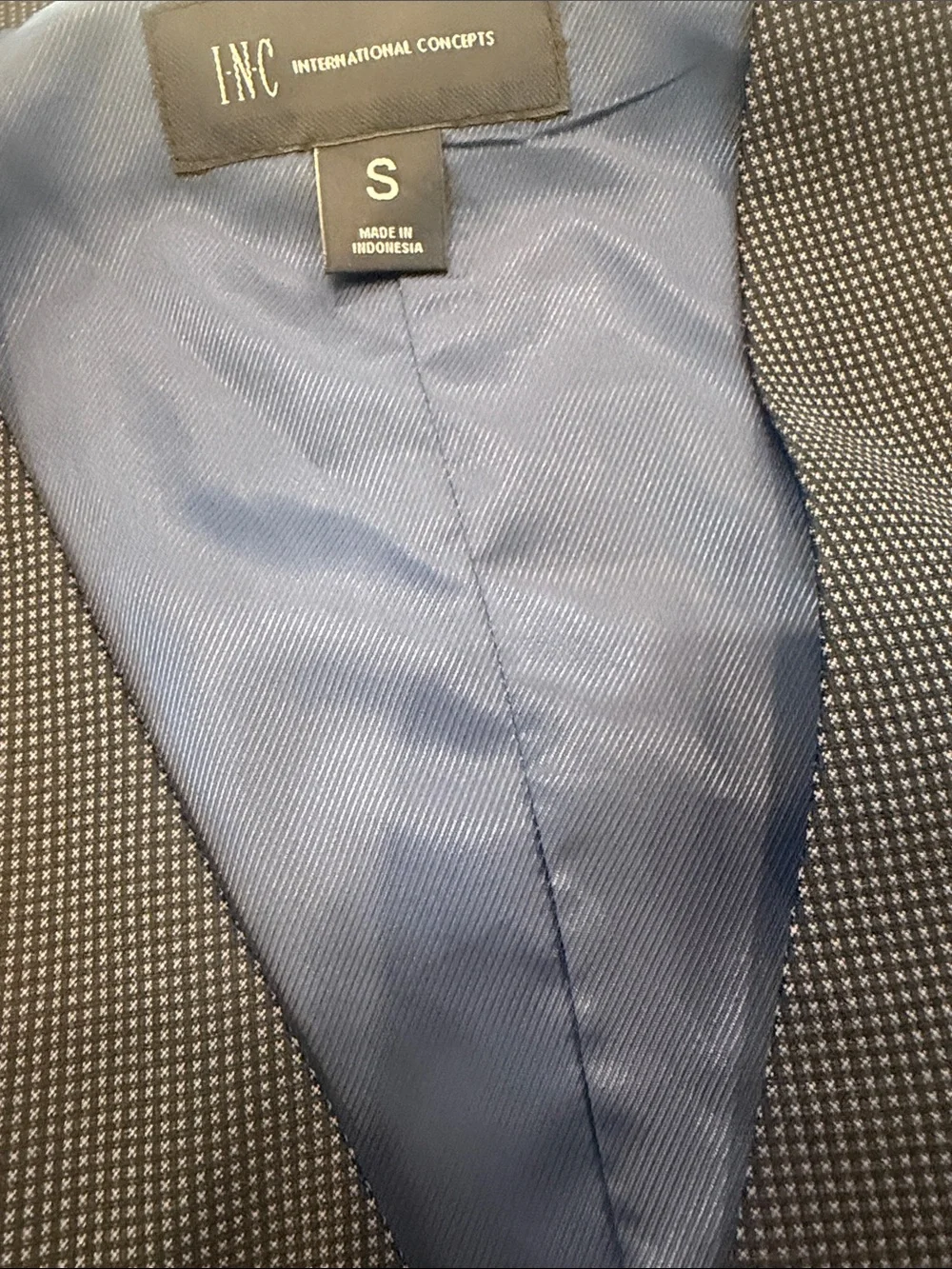 Signature Men's Navy Textured Vest with Blue Lining